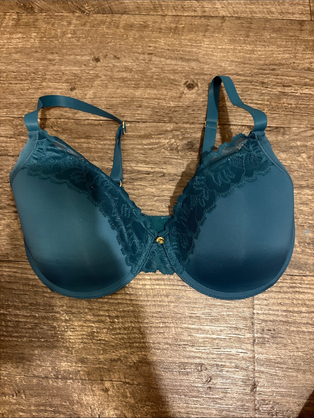 Natori hidden glamour underwire teal bra size 32D